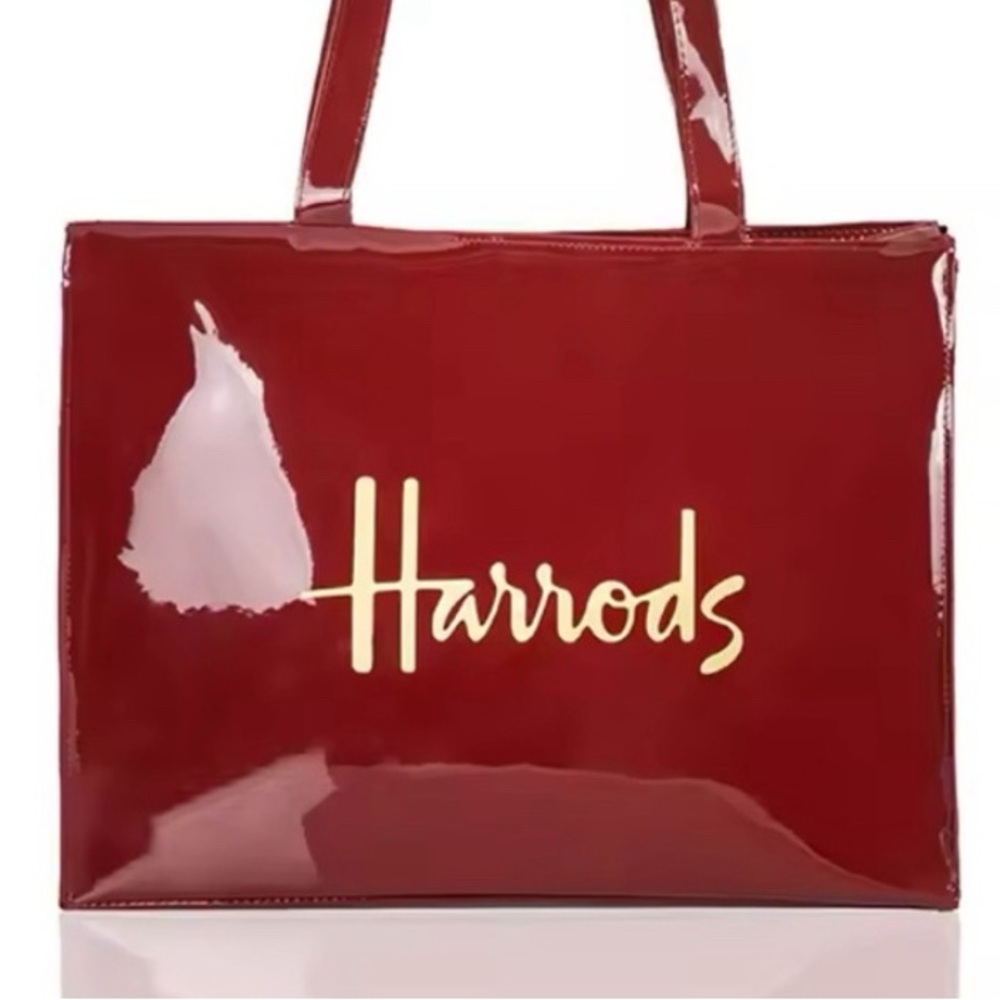Harrods London Large Red Tote Bag